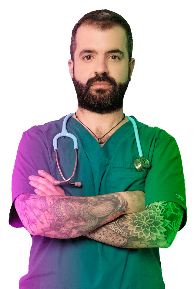 Doctores revisando novedades en ipad